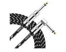 Donner Guitar Lead 3m 10ft, Electric Guitar Bass AMP Cable 1/4 inch Jack Lead