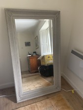 Large Ornate Wall Mirror – Distressed White Molded Frame (Ivanov.Wit 60x120)