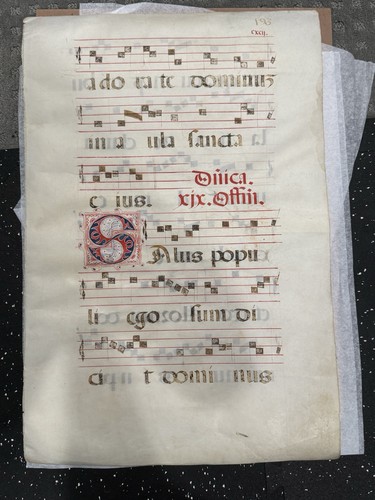 Medieval illuminated vellum - illuminated,
