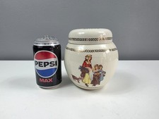 Vintage Yardley Ceramic Decorated Talcum Powder Jar - Advertising - 1960's
