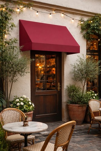 4ft wide burgundy awning - 4ft,