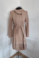 Ted Baker light pink coat size 3 UK 12 belted wrap Nevia wool cashmere PLS READ