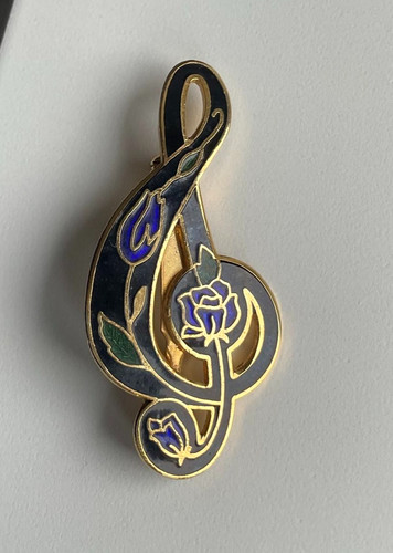 Vintage cloisonné treble - , clef