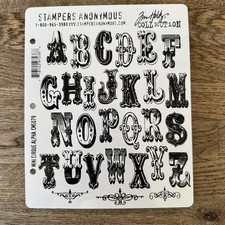 Stampers Anonymous Tim Holtz Collection -Rare Mini Cirque Alpha CMS079-Rare