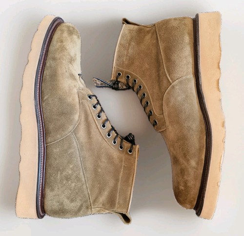 Viberg scout boots olive suede - boots,