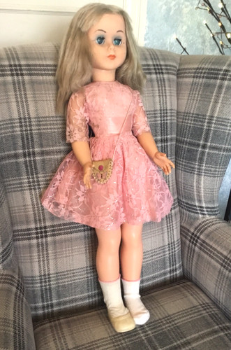 Vintage blonde semco doll - 27",