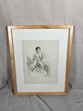 Hubert John Williams Watercolour And Pencil Life Nude Painting Of A Woman
