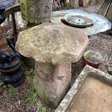 19th century red sandstone Staddle Stones genuine stone antique staddle stone