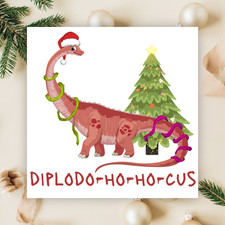 Dinosaur Christmas Card