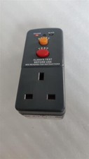 Masterplug Newlec RCD Safety Adaptor Single Safety Circuit Breaker Socket ARCDKG