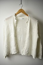 Amaranto Cream Knit Cardigan