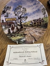 Danburry Mint Thelwell  Decorative  Plate. “The Willowbrook Riding School”