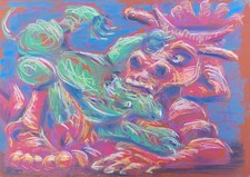 Original expressionist pastel