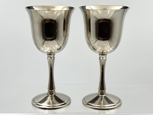 Silver plated goblets pair - plated,