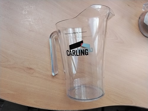 Carling pint acrylic - acrylic, pitcher