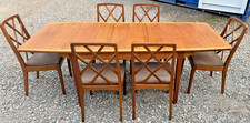 Nathan Teak Dining Table & 6 Chairs Vintage Retro Mid Century FREE DELIVERY ??