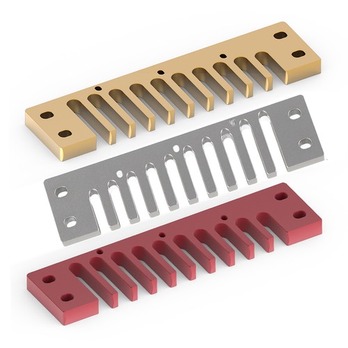 Aluminum alloy comb harmonica - alloy,