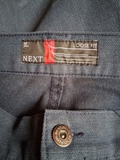 Next Loose Fit Navy  Jeans 34 Waist 29 Inside Leg. Used.