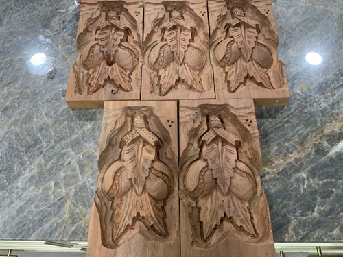 Antique walnut carvings - antique,