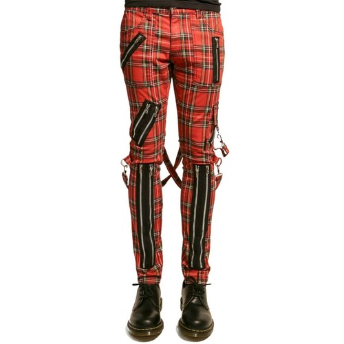 Nuvoun red tartan plaid punk - nuvoun,