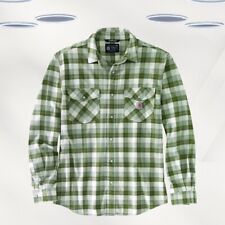 Ex Carhartt Men's Rugged Flex Relaxed Fit Check Shirt in Green