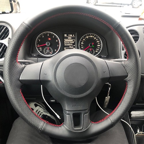 Perforated leather steering - leather,