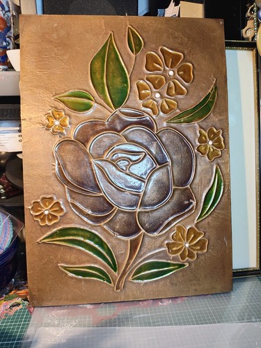 Vintage embossed copper - vintage,
