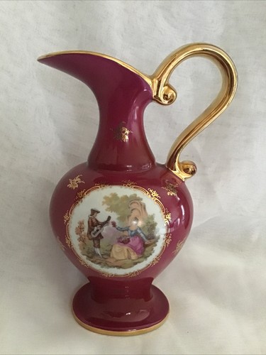 Limoges castel porcelain ewer - limoges,