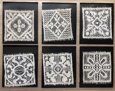 A Complete Set of 20 Carreras Cigarette Silks Lace Motifs A1