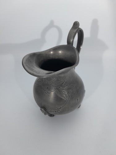 Antique pewter cream milk jug - pewter, cream/milk
