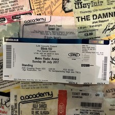 BLINK 182  - Original Gig Ticket -JULY  2017 Metro Radio Arena, Newcastle 