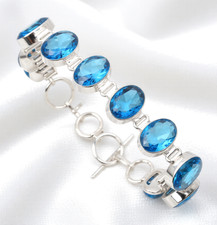 Blue Topaz Gemstone Ethnic 925