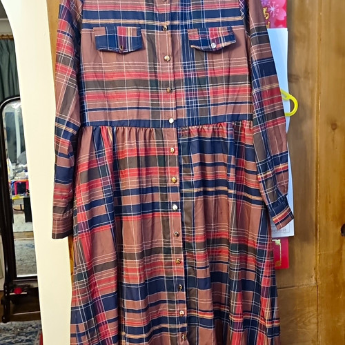 Women plaid shirt dress - shirt,
