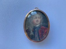 Antique miniature portrait in