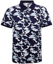 Mens Asquith & Fox Camo Pique Polo. 3 Colours M, L, XL, XXL. T42222.