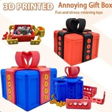 1pc Annoying Gift Box with Screws, Prank 3D Printed Gift Boxes Novelty Case 