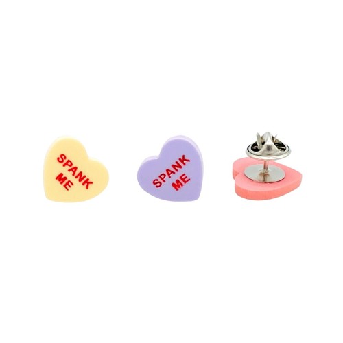 Funny rude heart pin spank - spank, me