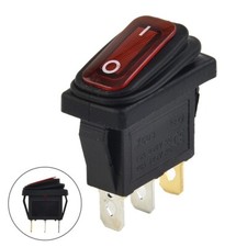 KCD3 3Pin Rocker Red Button
