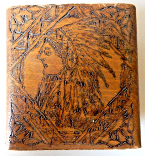 Ooak adirondack wood burned - wood,