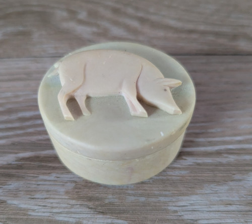 Vintage piglet trinket box - ,