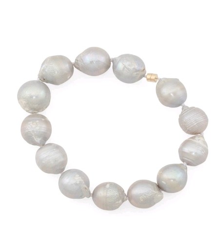 8in cultured baroque - cultured, gray