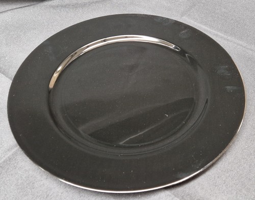 Gloss black charger - black, plate