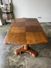 Vintage Large Wooden Extendable Dining Table, 6-8 Person Capacity