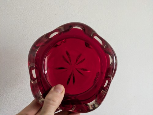 Whitefriars ruby lobed - 5,