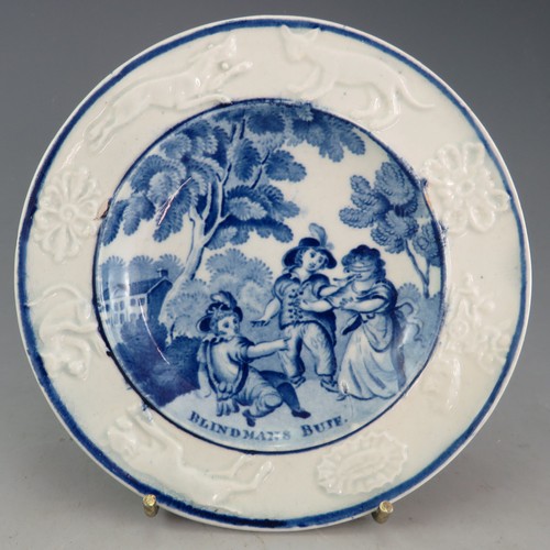 Antique pottery pearlware blue - antique,