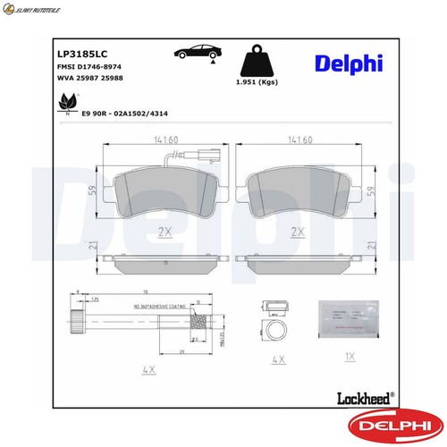 Brake pad set disc - brake,