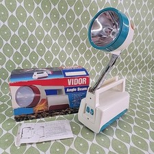 Vintage Retro Crompton Vidor Angle-Beam Lantern torch light 60-70's Blue Boxed