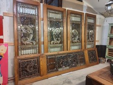 stained glass door antique