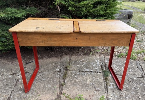 Vintage wooden double - vintage, school
