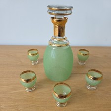 Vintage French Frosted green